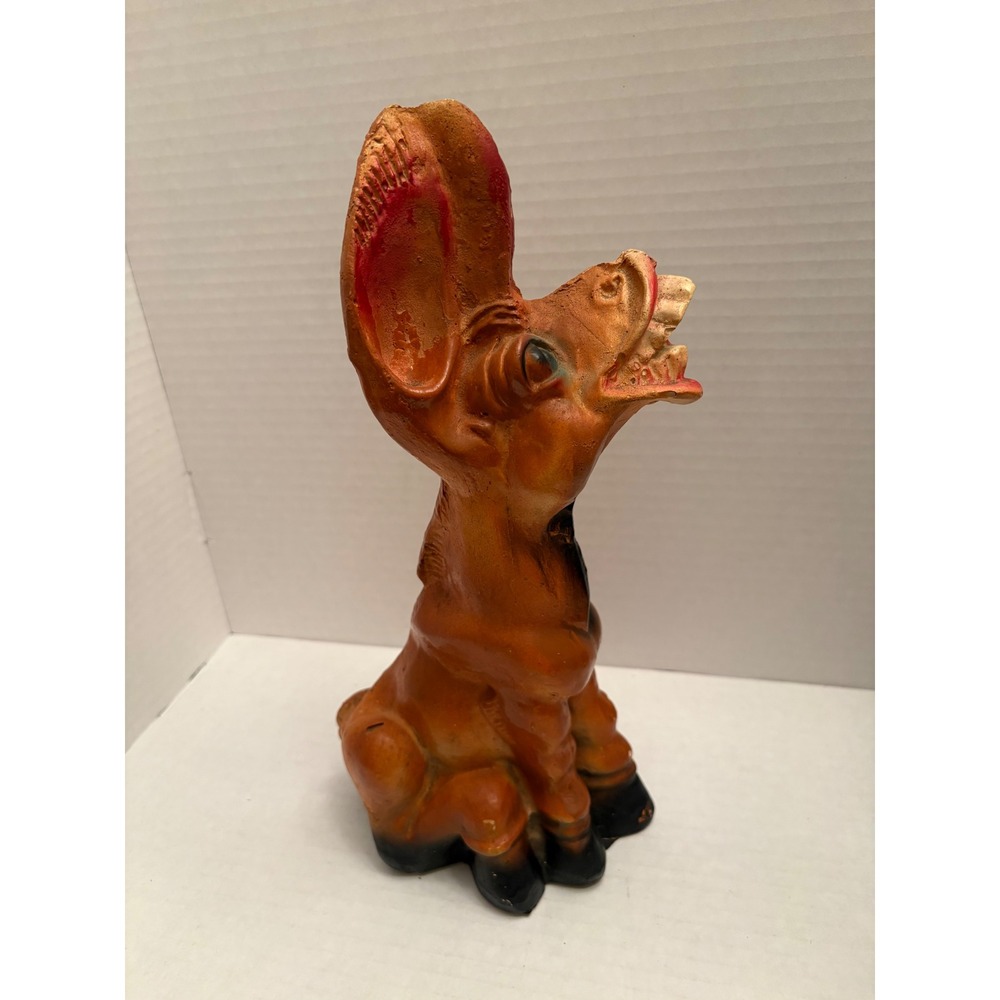 Vintage Chalkware Donkey Figurine Large12.5 Inch Burro Carnival Prize Kitsch Art - Picture 2 of 7